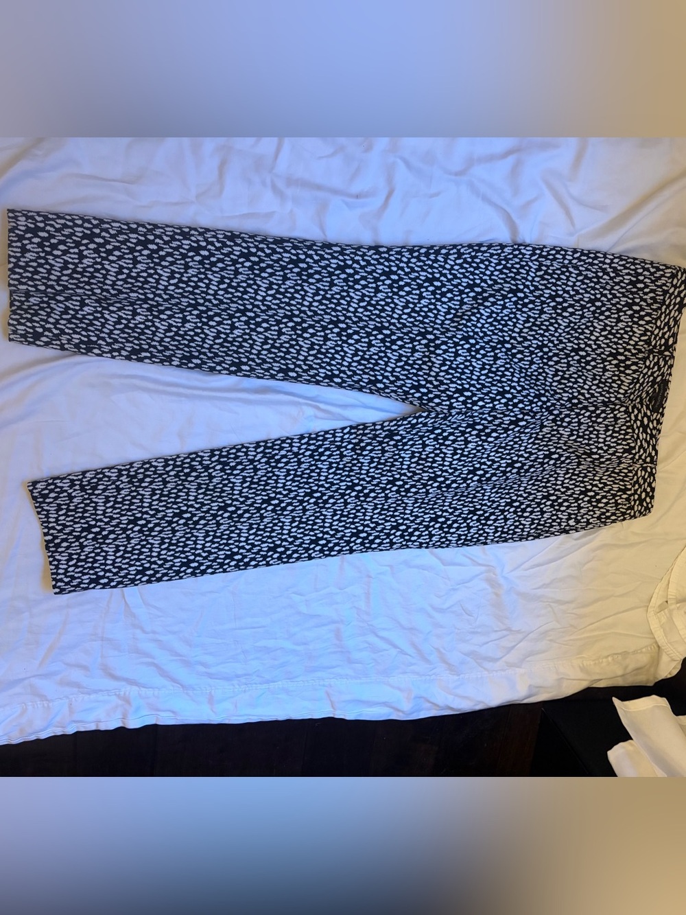Banana Republic Black and White Printed Trousers
